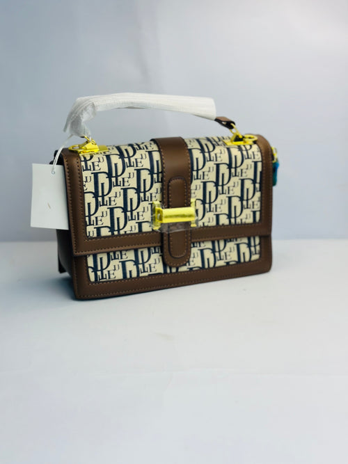 DIOR OBLIQUE HANDBAG WITH GOLD-TONE BUCKLE