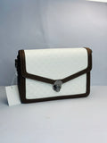 GUCCI SIGNATURE CROSSBODY BAG - WHITE & BLACK