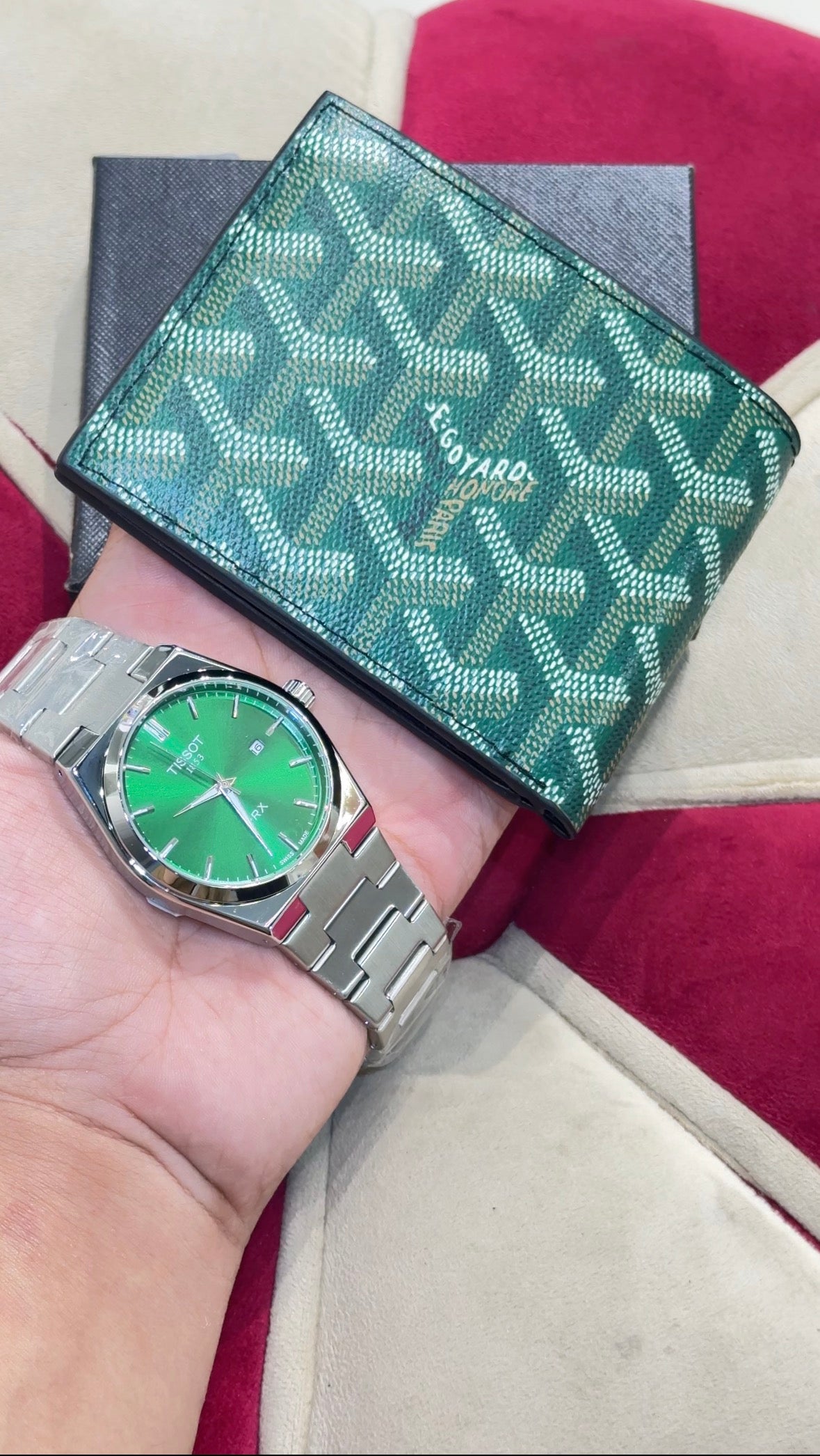 Tissot Watch & Goyard Wallet Combo