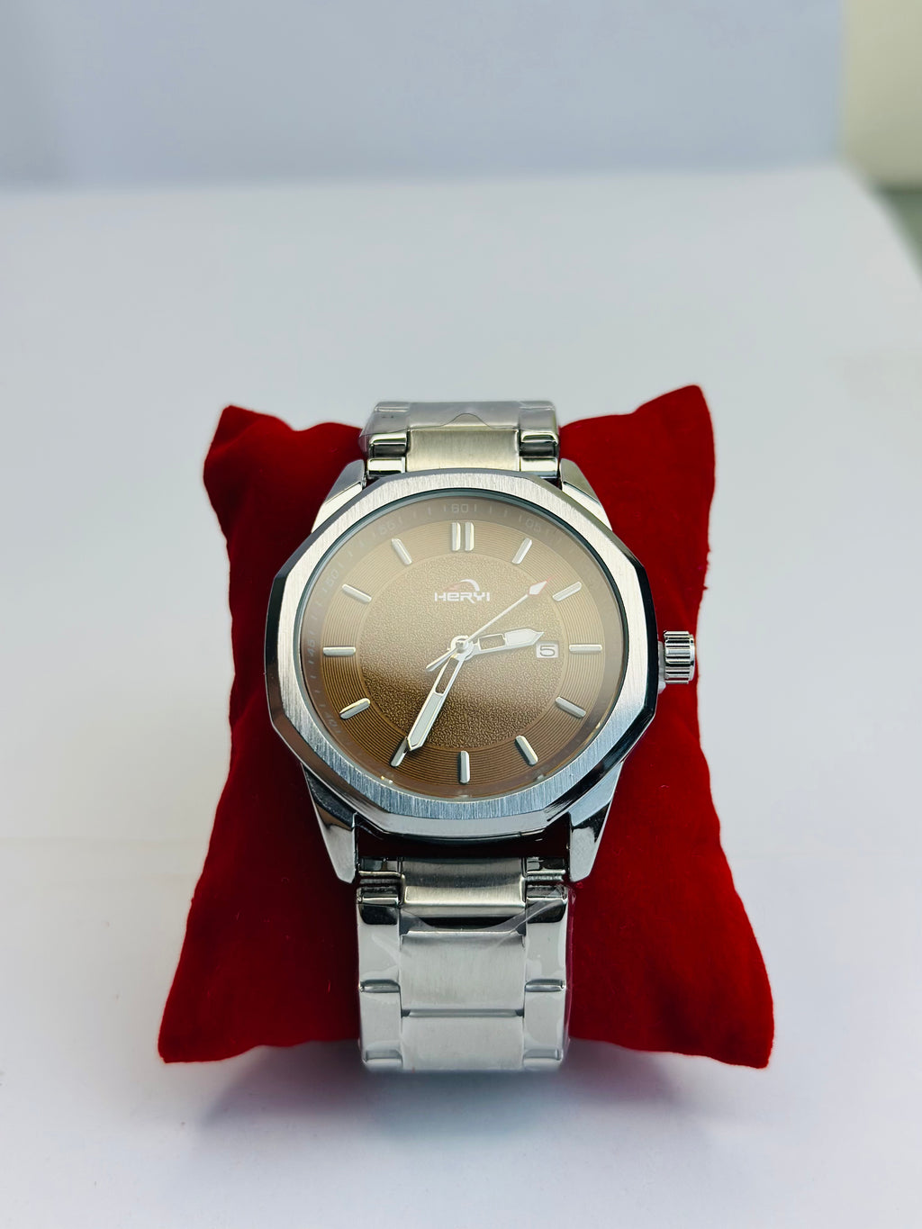 HERYI SATINLESS STEEL ( BROWN DAIL)