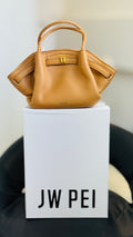 JW PEI Beige Top Handle Handbag with Original Box | Elegant Structured Tote
