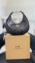 Coach Signature Crescent Hobo Bag | Classic Monogram Shoulder Handbag